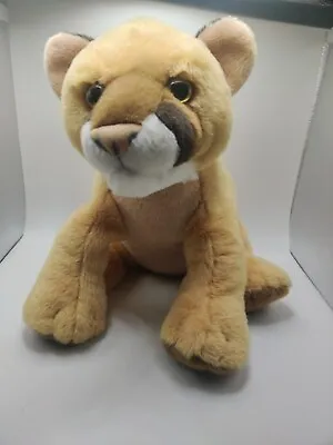 Wild Republic 11” Mountain Lion Cougar Plush Stuffed Animal Cat Brown Lynx • $14.95