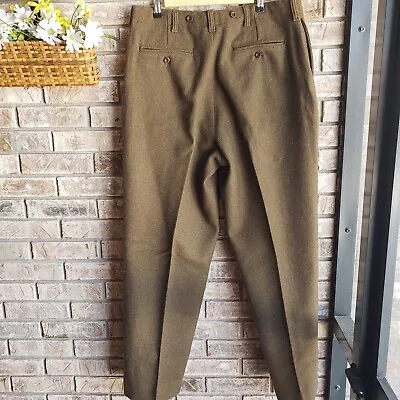 Polo Ralph Lauren Heavy Wool Hunting Pants Button Fly Suspender Buttons Size 36 • $85