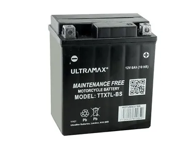 ULTRAMAX Battery TTX7L-BS - Yamaha YBR125 2007 - 2009 Replaces YTX7L-BS • £122.50