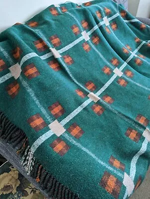 £39.99 • Buy Blanket Campervan 1970s  Retro Picnic Thick  Fringed 216cm X 152cm Reversible