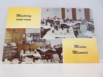 Vintage Postcard Monterey Dining Room Mexico Missouri MO Unposted Motel • $3.99