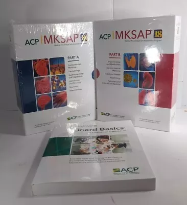 2018 ACP MKSAP 18 11 Book Set - Patrick Alguire W/ Board Basics  Enhancement  • $225