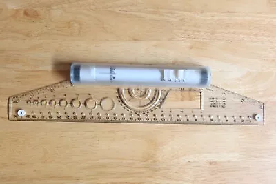 Vintage 1990 Rolling Roller Ruler Design Drawing Angle Parallel Drawing Ruler • $13.98