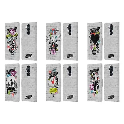 Official 5 Seconds Of Summer Sticker Bomb Leather Book Case For Nokia Phones • $22.95