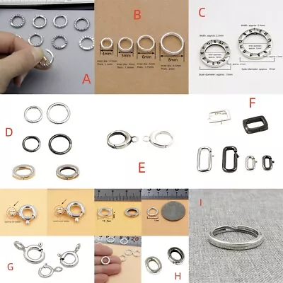 S925 Silver Oval Round Clasp Lock Connector DIY Jewelry Making Necklace Bracelet • $1.44