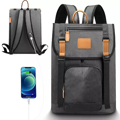 Men's Leather Backpack Shoulder Bag Weekender Travel School Laptop Bags Daypack • $23.96