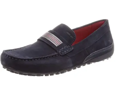 Geox Men's U Snake Moc C Suede Driving Loafers Navy • $59.95