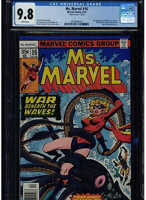 Ms. Marvel #16 Cgc 9.8 Mint White Pages 1st Appear Cameo Mystique Mark Jewelers • $3477.75