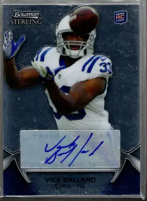 A9609- 2012 Bowman Sterling #AU13 Vick Ballard Auto - NM-MT (*ROOKIE CARD) • $6.79