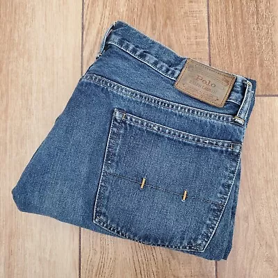 Polo Ralph Lauren Jeans Mens *35x29.5 Blue Varick Slim Straight Dark Wash Denim • $32.88
