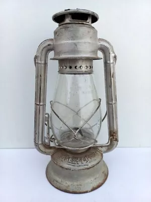 Vintage Iron Dietz Junior With Original Glass Globe Kerosene Lantern Lamp USA • $242.67