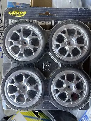 £17.61 • Buy Carson 900037 Big Wheel Set 1/10 12 Hexagon Exagon Tires & Rims Rally