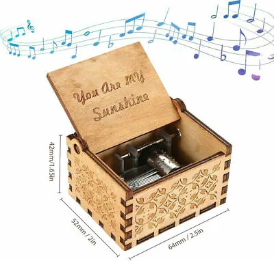 $7.79 • Buy  You Are My Sunshine  Wooden Music Box Hand Cranked Toys Children's Day Gifts.