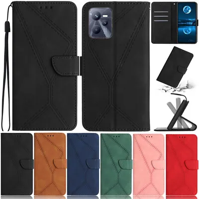 Retro Stripe Wallet Flip Case Cover For Xiaomi Redmi A2+ 12C Note 12S Note 12 4G • $16.49
