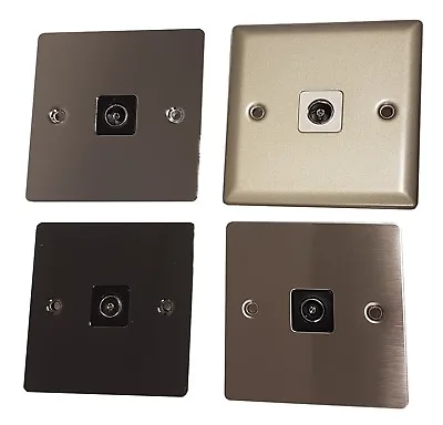 Volex TV Coax Wall Socket Faceplate - Television Panel Co-Axial Aerial Cable • £6.45