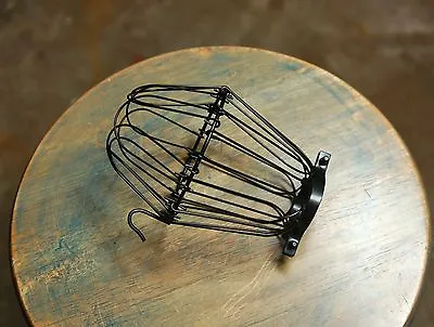 Wire Bulb Cage Clamp On Lamp Guard Vintage Industrial Trouble Lights Pendants • $7.04