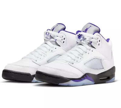 Nike Air Jordan 5 Retro (GS) Concord White Shoes Sneakers Size 4.5Y (6W) NEW ✅ • $180