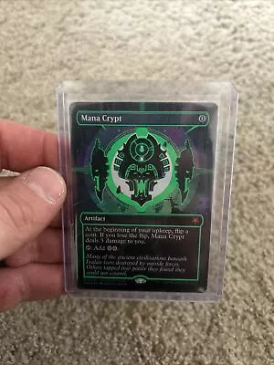 Mana Crypt Borderless Green Neon Foil - SPG 0017f - NM - MTG Magic • $425