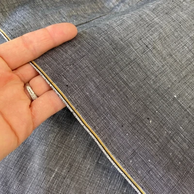 $245 • Buy Gray Grey Chambray RARE 1930 1940's French Shirting UNUSED Vintage Workwear