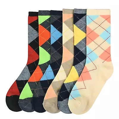 Argyle Dress Socks 6 Or 12 Pairs For Men And Women Diamond Fits Size 8-12 Pack • $15.99