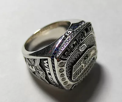 Super Bowl 2013 World Championship Men's Moissanite Bezel Set 935 Silver Ring • $854.83