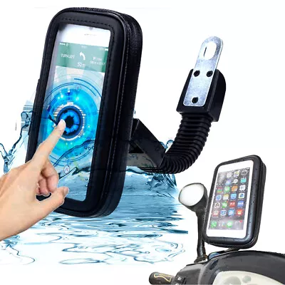  WATERPROOF CELL PHONE HOLDER Motorcycle Bike Handlebar GPS Bicycle Moun . • $8.87