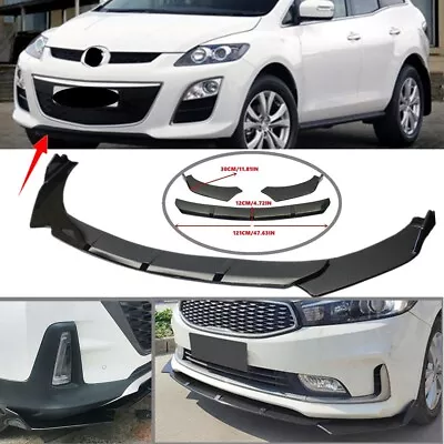 Add-on Universal Front Lip Splitter Spoiler Glossy Black Fit For Mazda CX-7 • $63.99