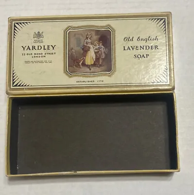 Vintage Yardley Old English Lavender 4 Bar Soap Box No Soap Included Empty 7 1/4 • $3.58