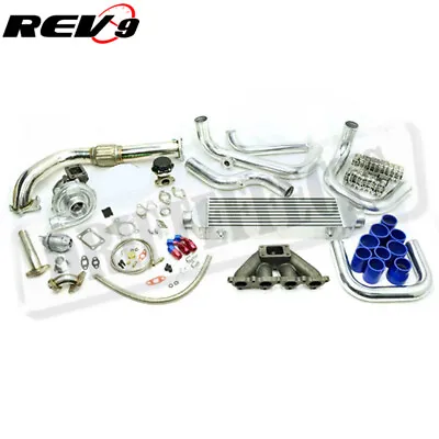 Rev9 Complete T3T4 .63AR Turbo Charger Kit (Starter) For Honda D-Series D15 D16  • $770