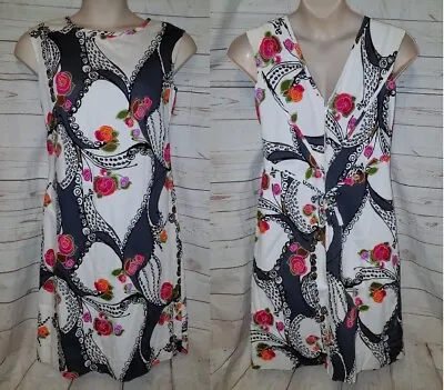 VTG 60's Malia Hawaiian Dress Floral Retro Mod GoGo Hawaii 39/32/38  Knee  • $33.24