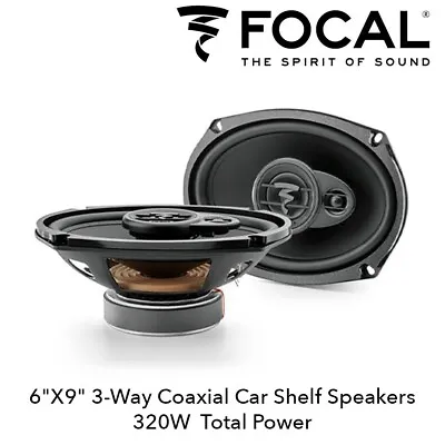 Focal ACX 690 - 6 X9  3-Way Coaxial Car Speaker Shelf Speakers 320W Total Power • £98.95