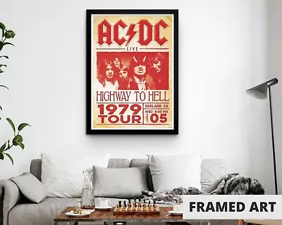 Music Poster ACDC 11x17  Concert Poster Concert Posters Retro Fashion Wall Decor • $33.90