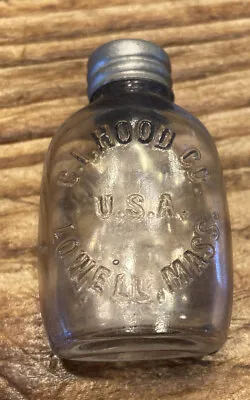 £9 • Buy Antique-Tiny Medicine Bottle-Hoods Pills For Liver ￼Ills-Lowell Mass-USA
