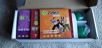 Zumba Fitness DVD Exercise Kit + Toning Sticks  & Workouts DVD's & Guide VGC • £17.99