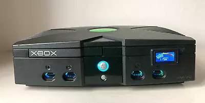 ORIGINAL XBOX Console With LCD Screen Wireless Bluetooth RGB LEDs  & 250gb HDD • £130