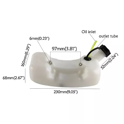 White Gas Fuel Tank For Tractor Ride On Mower Mini Bike Go Kart 47cc 49cc • $16.65