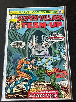 Super Villain Team Up #1 KEY Marvel Comic Bronze August 1975 • $12.50