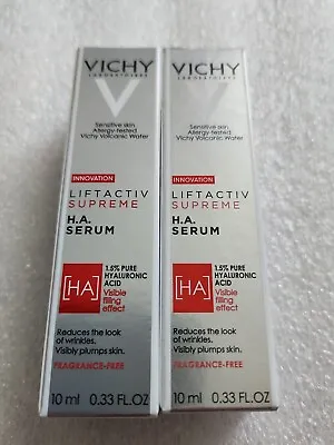 2x VICHY Liftactiv Supreme H.A Serum 1.5% Pure Hyaluronic Acid 10ml/0.33oz Each  • $10.99