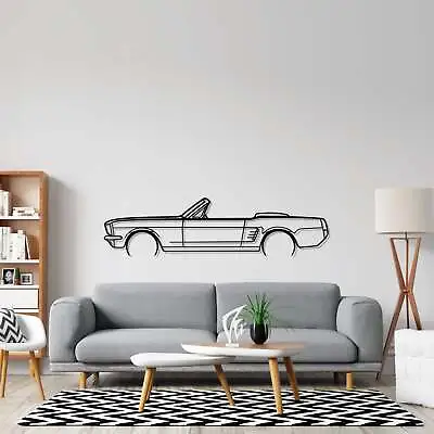 Wall Art Home Decor 3D Acrylic Metal Car  Poster Ford Mustang 1966 Convertible • $87.99