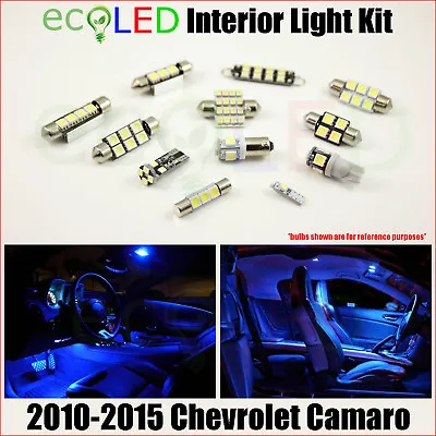 Fits 2010-2015 Chevrolet Camaro BLUE LED Interior Light Accessories Kit 4 Bulbs • $9.99