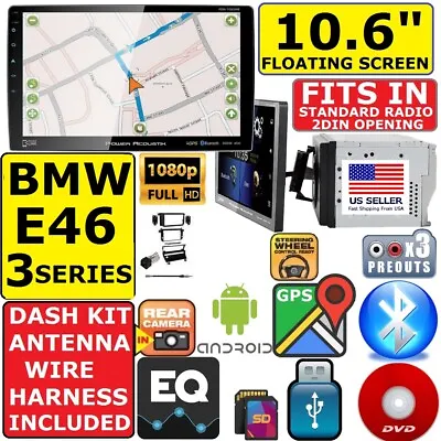 Bmw E46 3 Series 10.6  Navigation Bluetooth Usb Cd/dvd Car Radio Stereo Package • $539.53