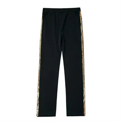 Black Billie Jean MJ Michael Jackson Entertainers Straight Trousers Pants  • $34.46