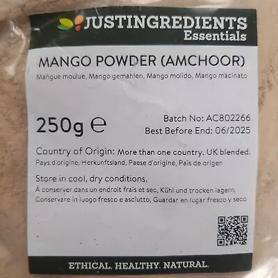 MANGO POWDER (AMCHOOR) 250g - Just Ingredients Brand - BEST BEFORE 06/25 • £5.90