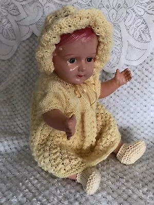 Vintage Celluloid Doll Made In Japan 17” Molded Teeth • $80
