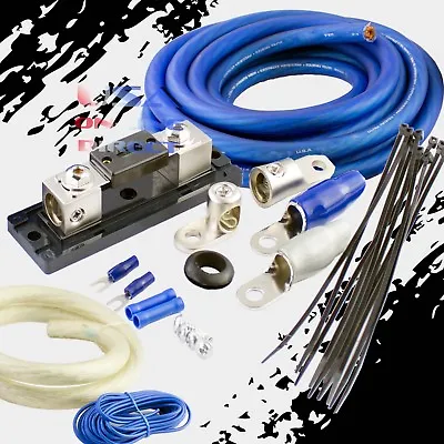 0 Gauge Awg 100% Ofc Copper Power Amp Kit Amplifier Wiring Install 4000 Watts Us • $109.50