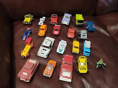 Vintage Diecast Plastic Cars Vehicles LOT 21 Pieces • $10