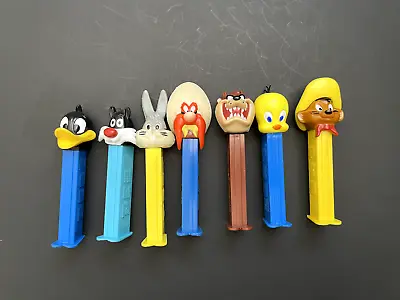 Vintage Pez Dispenser Lot 7 Looney Tunes Warner Bros Cartoon.  • $19.99