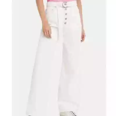 Boyish Charley Wide Leg Jeans White High Rise Vertigo Size 32 • $53.90