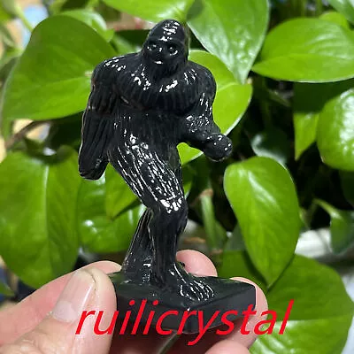 3  Natural Obsidian Quartz Carved Bigfoot Skull Crystal Healing Reiki1pc • $18.69