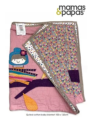 Quilted Appliqué Baby Cot Blanket Throw Duvet Cover Bedspread  100x120cm Small • £24.99